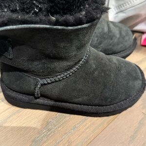 UGG Black Kids Boots Bailey bow